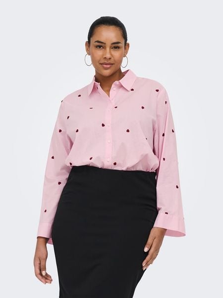 ONLY Carmakoma Koszula w kolorze jasnoróżowym rozmiar: 44. Różowe koszule damskie Only Carmakoma, bez wzorów, z bawełny, bez kołnierzyka, bez ramiączek. Za 110.81 zł.