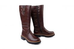 RIEKER 72694-25 brown, kozaki damskie. Brązowe kozaki damskie Rieker, bez obcasa, na obcasie. Za 399.90 zł.