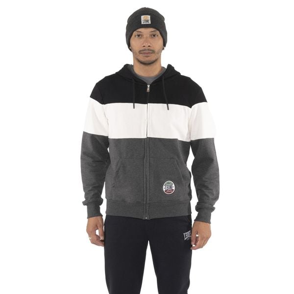 Bluza wygodna z bawełna z kaptur na co dzień. Czarne bluzy sportowe męskie LEONE 1947 APPAREL, z bawełny. W wyprzedaży za 191.56 zł.