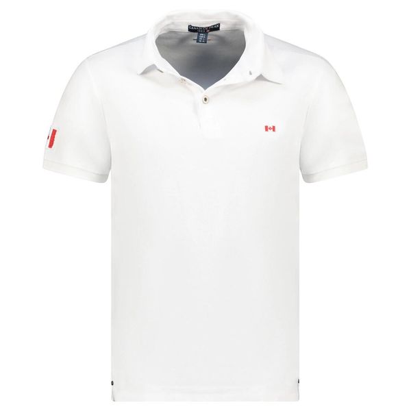 Koszulka polo Canadian Peak KARSEAK WHITE RM MEN 254 (RBMSZ1394H/CP-BLANC). Białe koszulki polo męskie Canadian Peak, xl, bez wzorów, bez ramiączek. Za 99.00 zł.