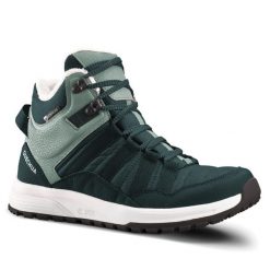 Buty turystyczne damskie Quechua SH500 Mid wodoodporne. Niebieskie obuwie trekkingowe damskie QUECHUA, na zimę. W wyprzedaży za 169.99 zł.