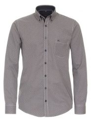 CASAMODA Koszula - Casual fit - w kolorze czarno-jasnobrązowym rozmiar: L. Brązowe koszule męskie CASAMODA, l, bez wzorów, z bawełny, bez kołnierzyka, bez ramiączek. Za 72.99 zł.