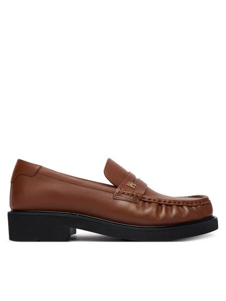 Tommy Hilfiger Mokasyny Th Square Toe Leather Loafer FW0FW08977 Brązowy. Brązowe mokasyny damskie Tommy Hilfiger, ze skóry. Za 399.99 zł.
