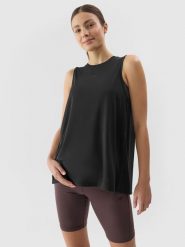 4F Top treningowy ciążowy oversize damski - czarny 3XL. Czarne topy damskie 4f, l, bez wzorów, z dzianiny, bez kołnierzyka. W wyprzedaży za 49.99 zł.