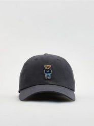 Czapka baseball z lyocellem - granatowy. Niebieskie czapki męskie Reserved, bez wzorów, z lyocellu. Za 65.99 zł.