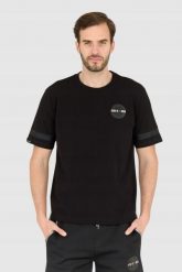 LA MARTINA Czarny męski t-shirt Regular Fit, Rozmiar XXL. Czarne t-shirty męskie La Martina, l, bez wzorów, bez kołnierzyka. W wyprzedaży za 247.99 zł.
