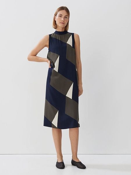 Someday Sukienka w kolorze czarno-szaro-białym rozmiar: 36. Białe sukienki damskie Someday, bez wzorów, z wiskozy, bez kołnierzyka, bez ramiączek, midi. Za 174.43 zł.