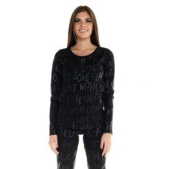 Koszulka na co dzień na siłownię. Czarne t-shirty damskie LEONE 1947 APPAREL, bez wzorów, z bawełny, bez kołnierzyka. W wyprzedaży za 109.46 zł.