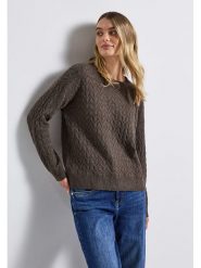 Cecil Sweter w kolorze ciemnobrązowym rozmiar: 36. Brązowe swetry klasyczne damskie Cecil, bez kołnierzyka. Za 135.17 zł.