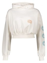 Reebok Bluza "Good Vives" w kolorze białym rozmiar: M. Białe bluzy z kapturem damskie Reebok, m. Za 105.38 zł.