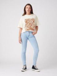 Wrangler Dżinsy "Skinny Let It Go" - Skinny fit - w kolorze błękitnym rozmiar: W29/L32. Niebieskie jeansy damskie Wrangler. Za 195.45 zł.