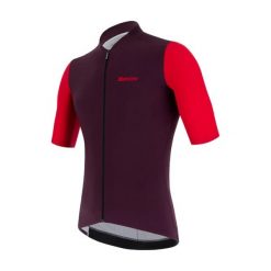 Koszulka rowerowa męska Santini Redux Vigor. Czerwone t-shirty sportowe męskie SANTINI, na lato, m, z materiału, bez ramiączek, rowerowe. Za 379.99 zł.
