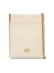 PINKO Torebka Flat Satchel AI 25-26 PCPL 105352 A0QO Écru. Torebki klasyczne damskie Pinko, bez wzorów, ze skóry, wizytowe, bez kołnierzyka, bez ramiączek. Za 1,059.00 zł.