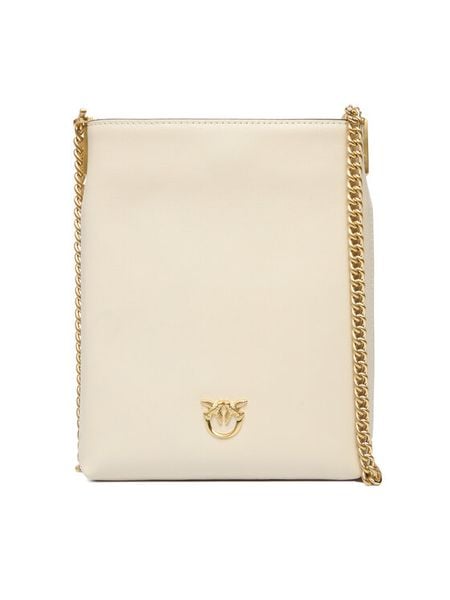 PINKO Torebka Flat Satchel AI 25-26 PCPL 105352 A0QO Écru. Torebki klasyczne damskie Pinko, bez wzorów, ze skóry, wizytowe, bez kołnierzyka, bez ramiączek. Za 1,059.00 zł.