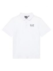 EA7 Emporio Armani Polo 7B000022 AF10378 U0002 Biały Regular Fit. Białe t-shirty chłopięce EA7 Emporio Armani, bez wzorów, z bawełny, bez ramiączek. Za 224.99 zł.