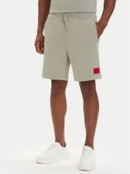 HUGO Szorty sportowe Diz222 50466196 Zielony jasny Regular Fit. Zielone szorty męskie Hugo, bez wzorów, z bawełny, sportowe. Za 349.99 zł.