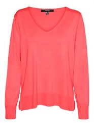 Vero Moda Sweter w kolorze koralowym rozmiar: XL. Czerwone swetry klasyczne damskie Vero Moda, s, z wiskozy, bez kołnierzyka. Za 92.42 zł.