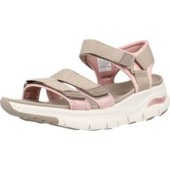 Sandały Kobieta Skechers Arch Fit Fresh brązowy. Brązowe sandały damskie Skechers, bez wzorów, bez obcasa. Za 311.99 zł.