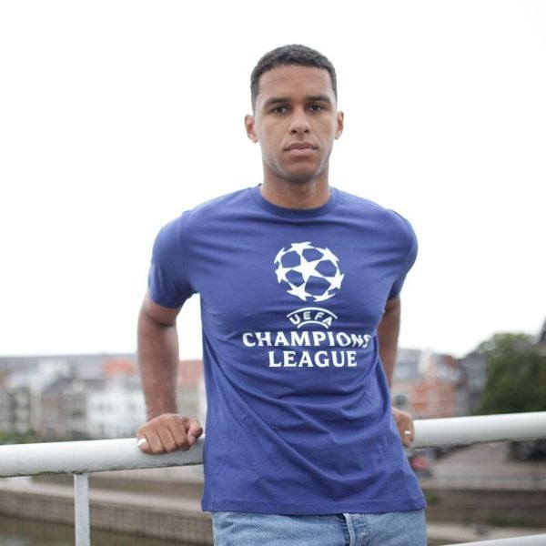 Koszulka UEFA Champions League. Niebieskie bluzki damskie CHAMPIONS LEAGUE, m, bez wzorów, z bawełny, bez kołnierzyka. Za 139.99 zł.