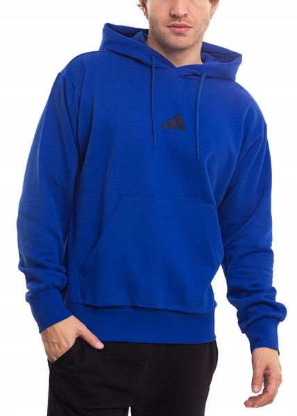 Bluza męska adidas Essentials Feelcozy Fleece. Niebieskie bluzy z kapturem męskie Adidas, m, z bawełny. Za 171.99 zł.