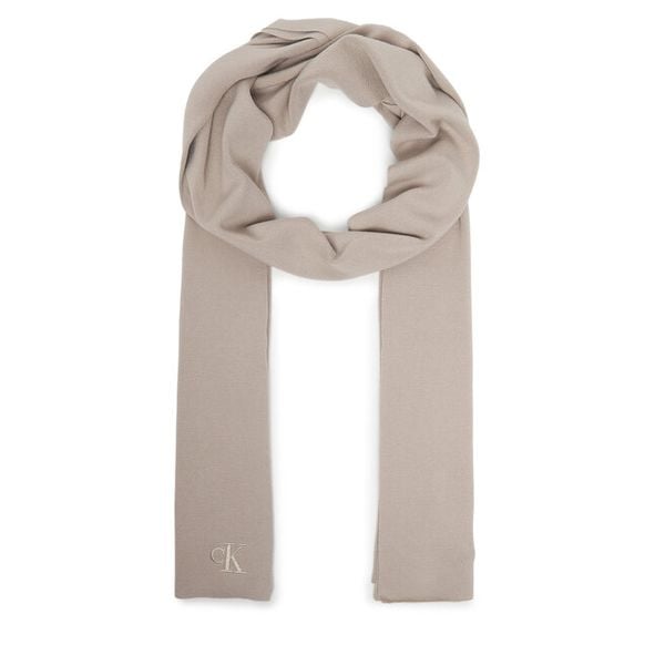 Szalik Calvin Klein. Brązowe szaliki i kominy damskie CALVIN KLEIN, bez wzorów. Za 219.99 zł.