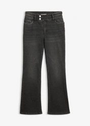 Jeansy bootcut z wysokim stanem. Czarne jeansy damskie bonprix, z podwyższonym stanem. Za 154.99 zł.