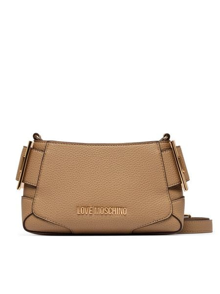 LOVE MOSCHINO Torebka JC4096PP1PLT1105 Beżowy. Brązowe listonoszki damskie Love Moschino, bez wzorów, bez dodatków. Za 919.99 zł.