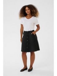 Cream Spódnica dżinsowa w kolorze czarnym rozmiar: 38. Czarne spódniczki damskie Cream, bez wzorów, midi, proste. Za 130.99 zł.