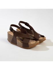 BACKSUN Sandały "Melbourne" w kolorze brązowym na koturnie rozmiar: 42. Brązowe sandały damskie Backsun, bez wzorów, bez obcasa, na koturnie. Za 130.99 zł.