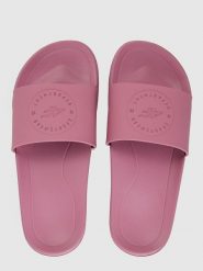 Klapki damskei 4F 4FRSS26FSLIF061. Czerwone klapki damskie 4f, bez wzorów, z gumy, bez obcasa. Za 59.99 zł.