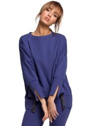 Made of emotion Bluza w kolorze niebieskim rozmiar: XXL/3XL. Niebieskie bluzy bez kaptura damskie Made Of Emotion, xl. Za 191.07 zł.