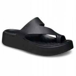 Klapki Dla Dorosłych Crocs Getaway Platform Toe Loop. Czarne klapki i japonki męskie Crocs, z materiału. Za 199.99 zł.