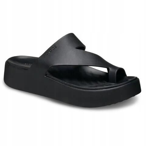 Klapki Dla Dorosłych Crocs Getaway Platform Toe Loop. Czarne klapki i japonki męskie Crocs, z materiału. Za 199.99 zł.