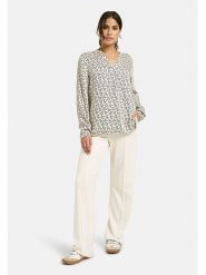 Milano Italy Bluzka w kolorze kremowo-czarnym rozmiar: 48. Brązowe bluzki damskie Milano Italy, bez wzorów, z wiskozy, bez kołnierzyka, bez ramiączek. Za 152.99 zł.