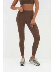 Onamaste Legginsy sportowe "Geneva" w kolorze brązowym rozmiar: S/M. Brązowe legginsy damskie Onamaste, m, bez wzorów, z materiału. Za 140.53 zł.