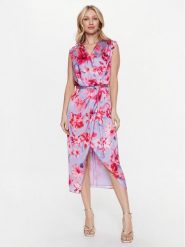 Pinko Sukienka codzienna 100942 A0M8 Fioletowy Regular Fit. Fioletowe sukienki damskie Pinko, na co dzień, m, bez wzorów, z syntetyku, bez kołnierzyka, bez ramiączek, proste. Za 2,129.00 zł.