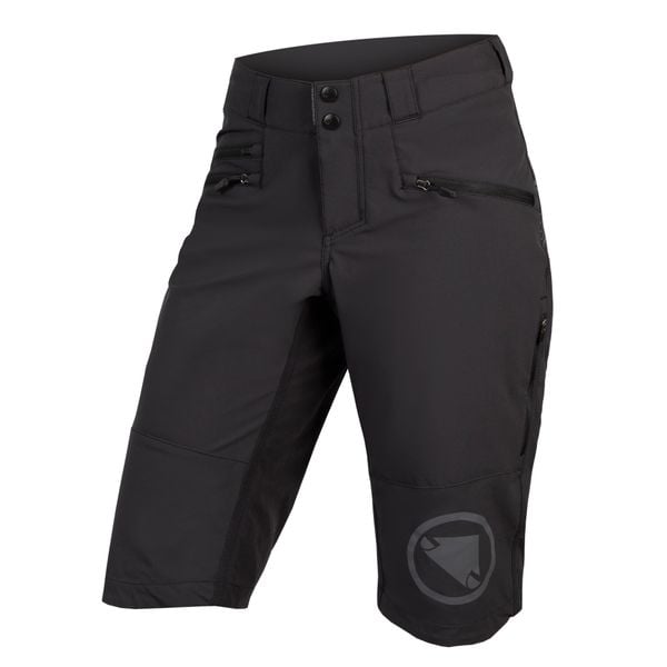 Damskie spodenki Singletrack Endura Ii w kolorze czarnym. Czarne szorty damskie ENDURA, bez wzorów, z materiału. Za 329.99 zł.