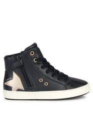 Geox Sneakersy J Kalispera Girl J044GA 000BC C0531 M Czarny. Czarne buty sportowe dziewczęce Geox, bez wzorów, z materiału, bez zapięcia. Za 399.99 zł.