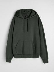 Bluza z kapturem z domieszką bawełny - zielony. Zielone bluzy z kapturem męskie Sinsay, l, z bawełny. Za 39.99 zł.