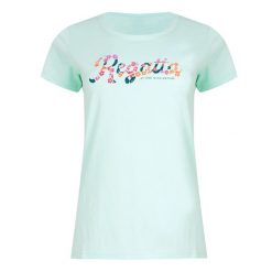 T-shirt Damski Logo Breezed IV. Niebieskie t-shirty damskie Regatta, bez wzorów, bez kołnierzyka. Za 43.99 zł.