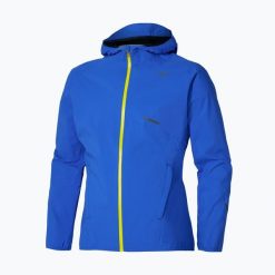 Kurtka do biegania męska Mizuno Trail Waterproof 20K Hooded. Niebieskie kurtki treningowe męskie Mizuno, m, bez wzorów, z materiału, do biegania. Za 659.99 zł.