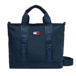 Torebka Tommy Jeans. Niebieskie torebki klasyczne damskie Tommy Jeans, bez wzorów, z jeansu, bez dodatków. Za 299.99 zł.