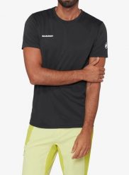 Koszulka szybkoschnąca Mammut Selun FL T-Shirt. Czarne t-shirty męskie Mammut, l, bez wzorów, z materiału, bez kołnierzyka. Za 290.50 zł.