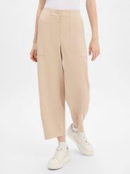 Opus Spodnie culottes - Myha fresh Kobiety beżowy, 40. Brązowe spodnie materiałowe damskie Opus, bez wzorów, z materiału. Za 229.95 zł.