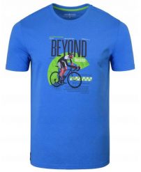 T-Shirt (Koszulka) Męska - Pako Jeans - Niebieska, Kolarz. Niebieskie t-shirty męskie Pako Jeans, l, bez wzorów, z bawełny, bez kołnierzyka. Za 69.00 zł.