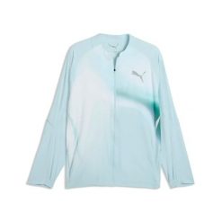 Kurtka z dresu Puma Lightspeed. Niebieskie kurtki treningowe męskie Puma, bez wzorów, z dresówki, do biegania. Za 617.00 zł.
