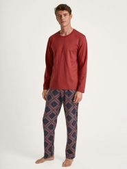 Calida Spodnie piżamowe w kolorze granatowo-fioletowym rozmiar: L. Niebieskie piżamy męskie Calida, l, bez wzorów, z bawełny, bez ramiączek. Za 152.62 zł.