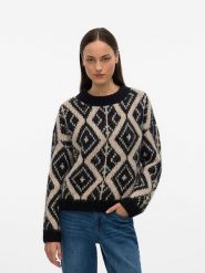 Vero Moda Sweter w kolorze czarnym rozmiar: M. Czarne swetry klasyczne damskie Vero Moda, m, z wełny, bez kołnierzyka. Za 113.36 zł.