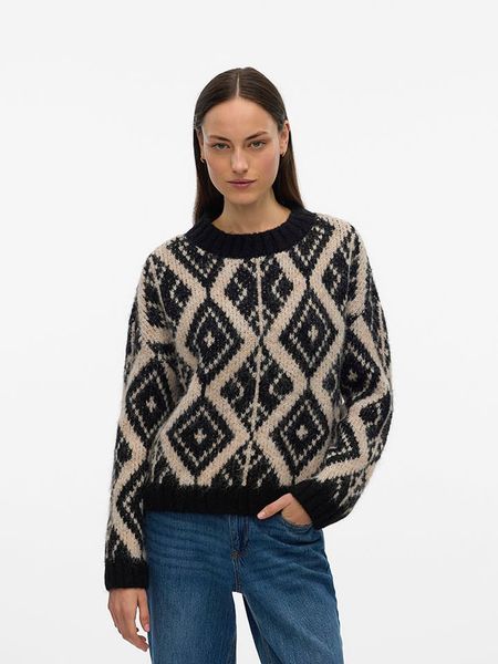Vero Moda Sweter w kolorze czarnym rozmiar: M. Czarne swetry klasyczne damskie Vero Moda, m, z wełny, bez kołnierzyka. Za 113.36 zł.