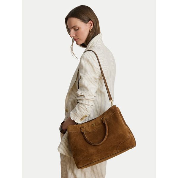 Torebka LAUREN RALPH LAUREN. Brązowe listonoszki damskie Lauren Ralph Lauren, bez wzorów, bez dodatków. Za 1,978.99 zł.